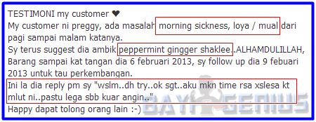 hilangkan alahan mengandung