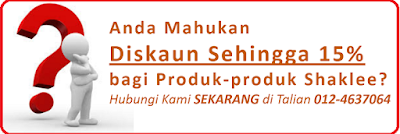 Diskaun bagi produk Shaklee