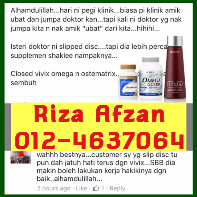 testimoni shaklee slip disc