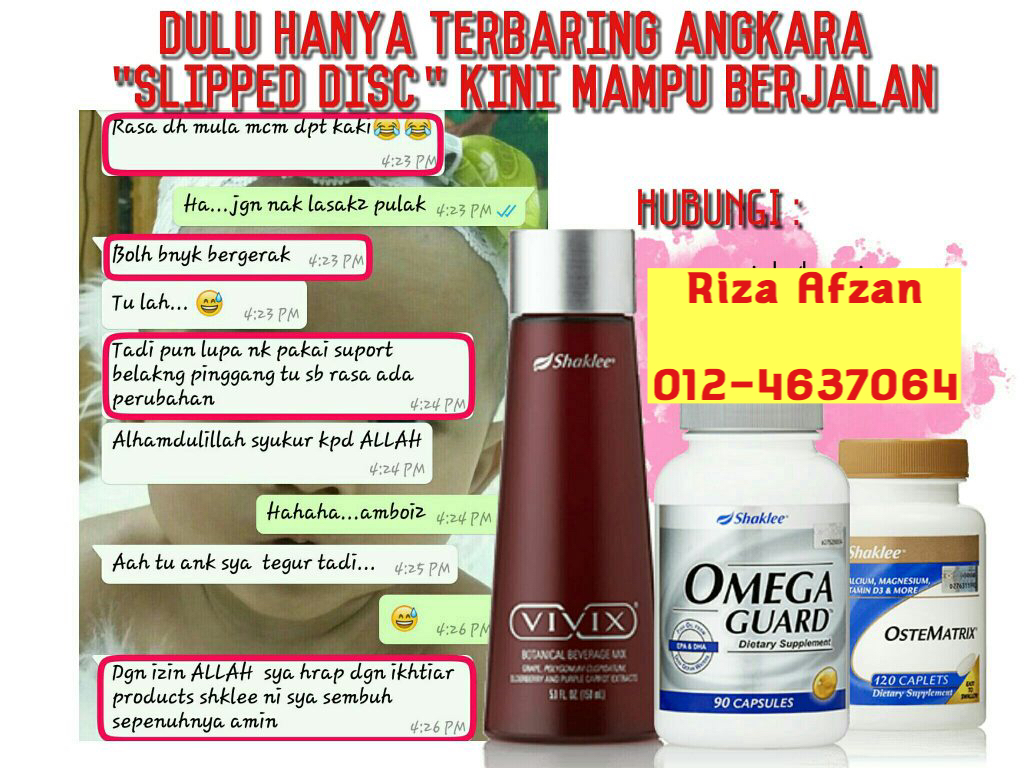 testimoni shaklee slip disc