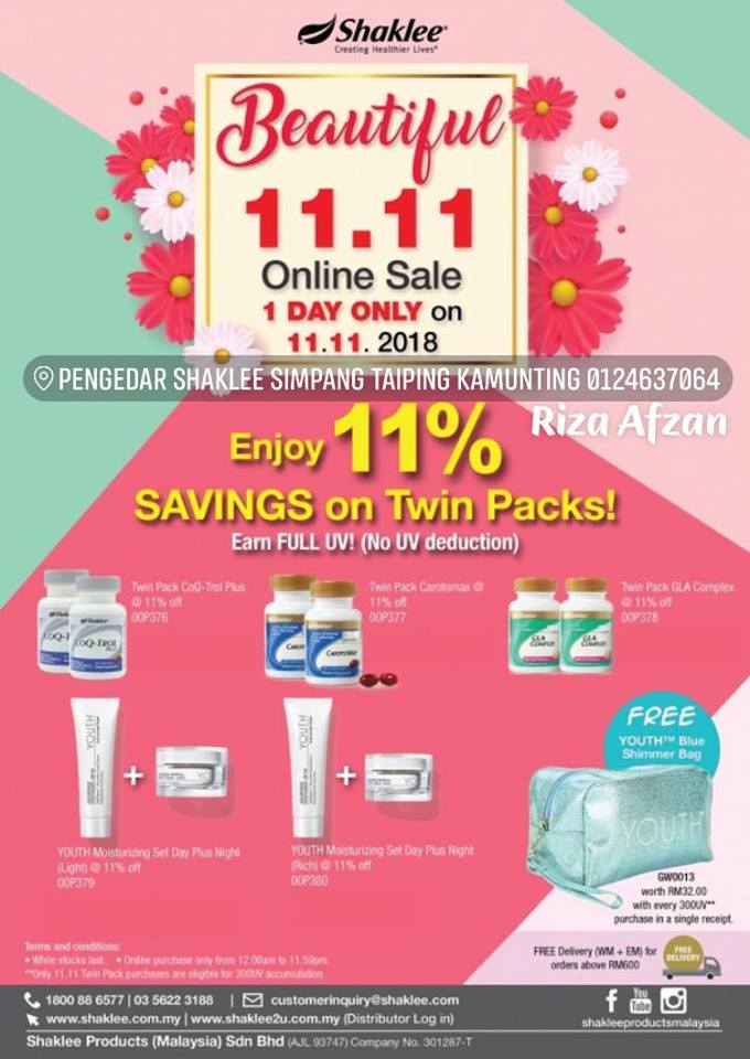 diskaun 11% shaklee